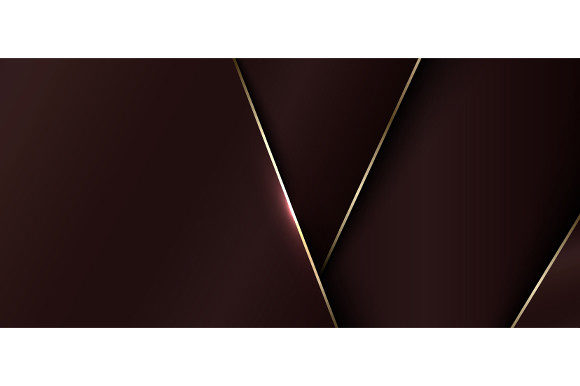 3D Brown Metallic Shiny Gold Template