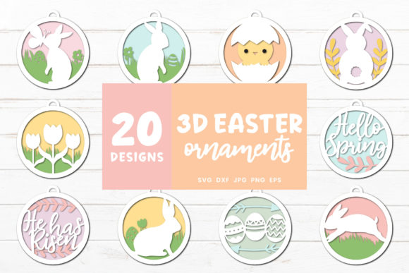 3D Easter Ornaments Easter Bundle Easter Bunny: A Unique Addition to Your Holiday Decor
