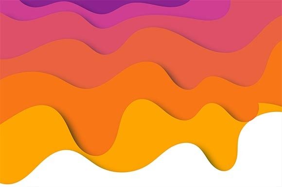 3D Editable Colorful Paper Cutout