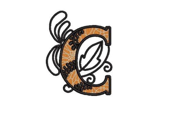 3D Layered Alphabet Letter C Design