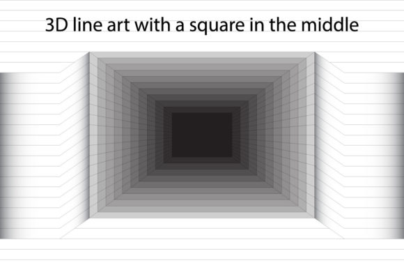3D Line Art with a Square in the Middle: Strategic Use in Design and Communication