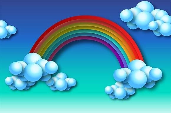 3D Rainbow and Clouds Paper Cutout: A Creative Expression of Art and Imagination