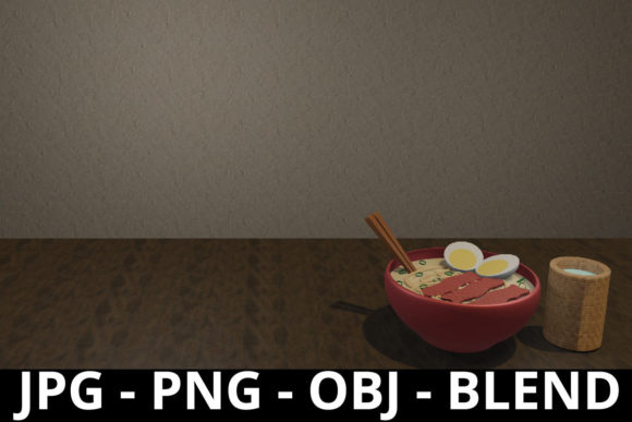 3D Ramen Noodle in a Bowl for Wallpaper: A Unique Digital Art Trend