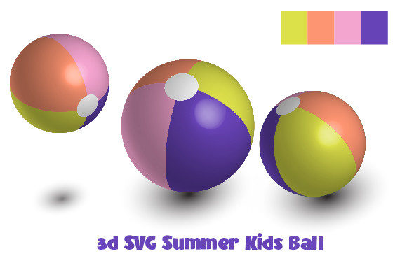 3D SVG Summer Kids Ball: A Creative and Interactive Toy for Young Explorers