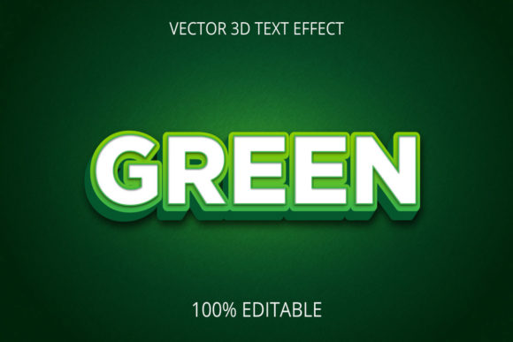 3D Text Effect Green Text Explained