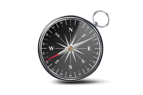 Antique Compass Vector: Metal Compass 3D for Design and Creativity