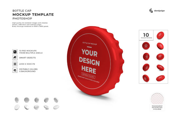 Bottle Cap 3D Mockup Template Bundle: A Creative Tool for Designers and Marketers