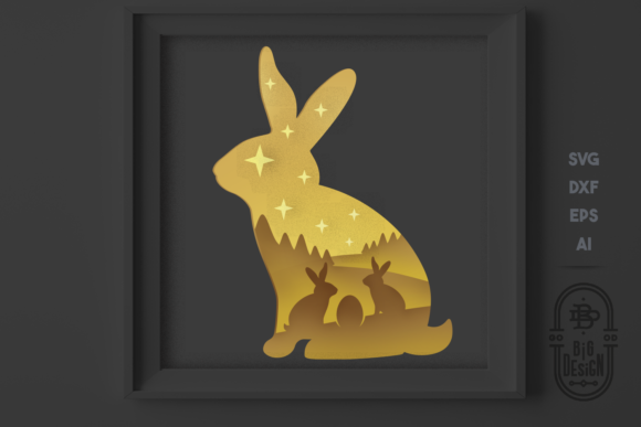 Bunny Easter 3D Scene Shadow Box: A Creative and Practical Resource for Designers and Marketers