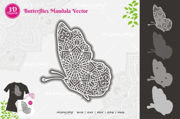 Butterflies 1 Mandala SVG 3D Layered: A Creative Tool for Every Need