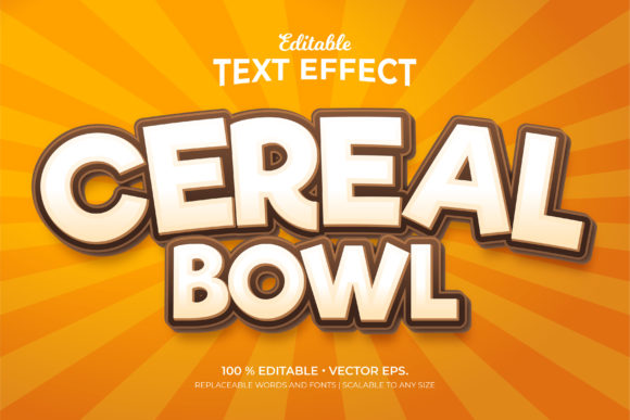 Cereal Bowl 3d Style Text Effects: A Unique Approach to Digital Design