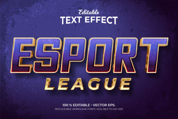 Esport League 3D Editable Text Effects