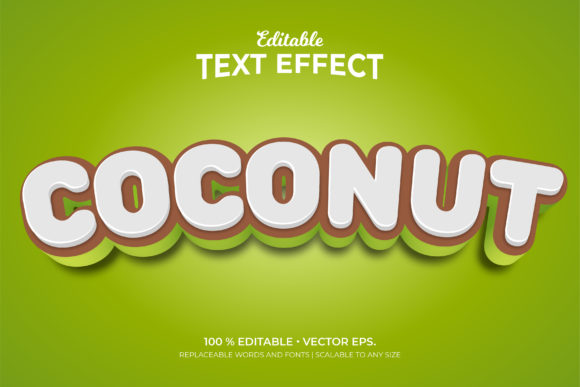 Exploring the Potential of Coconut 3D Style Editable Text Effects