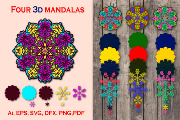 Four Bright 3D Mandalas: A Practical Guide to Integrating Creative Flow in Daily Workflows