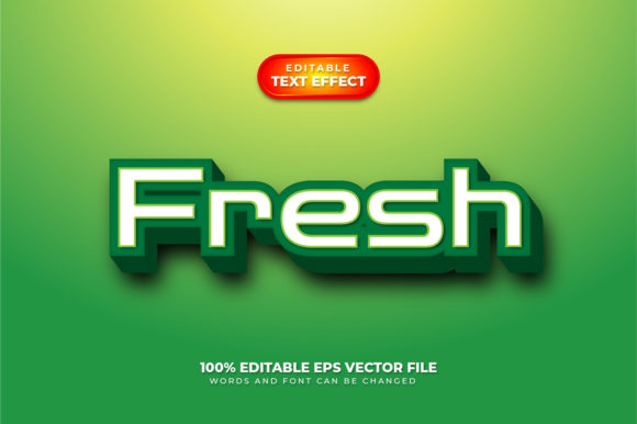 Fresh 3D Text Effect, Editable Text: A Practical Tool for Real Projects