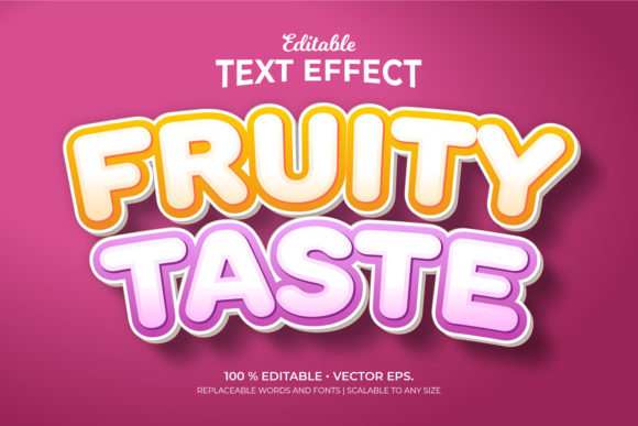 Fruity Taste 3D Editable Text Effects