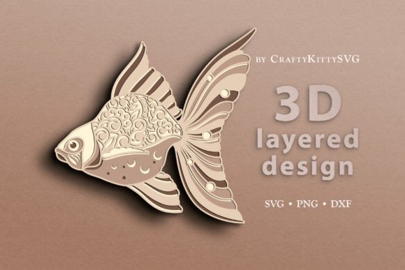 Goldfish 3D Laser Cut Template: Creative & Practical