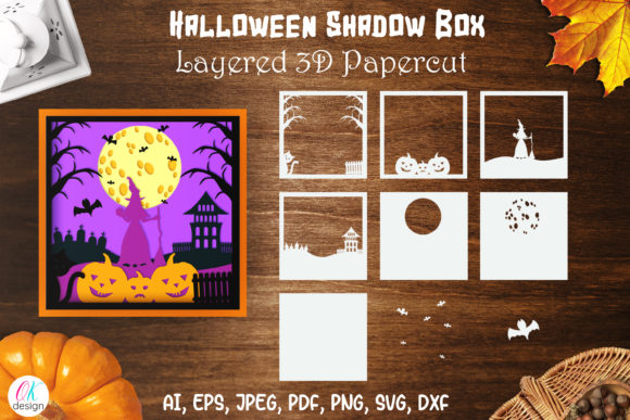 Halloween Shadow Box Svg 3d Layered