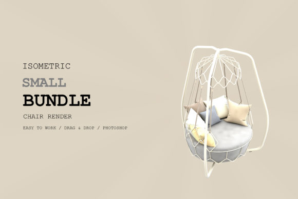 Isometric Chair 3D Render Pack 271