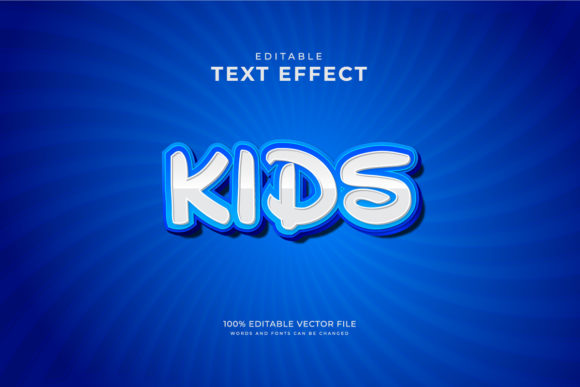 Kids Cartoon 3D Editable Tex Effect