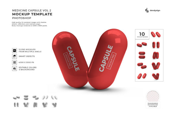 Medicine Capsule Pill 3D Mockup Bundle 2: A Practical Tool for Visual Design and Product Presentation