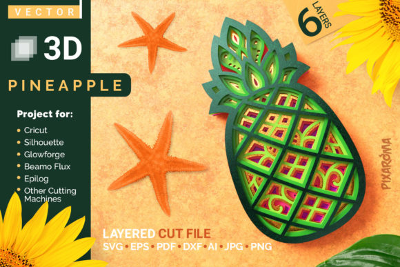 Pineapple 3D Layered SVG Cut File: A Versatile Tool for Creators and Entrepreneurs