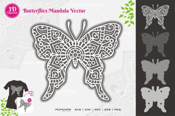 The Evolution of Digital Art: Exploring the Butterflies 8 Mandala SVG 3D Layered